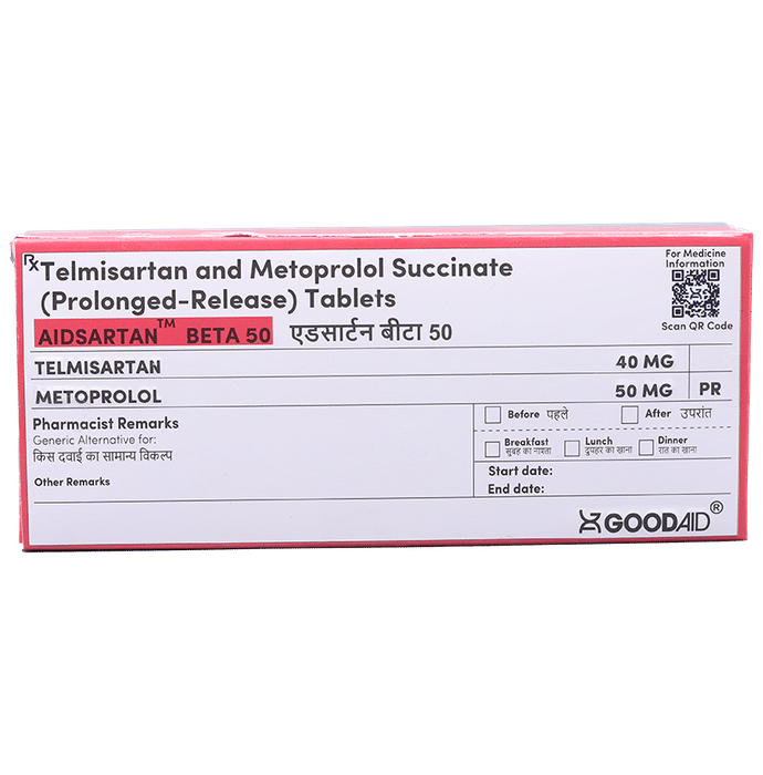 Aidsartan Beta 50 Tablet PR