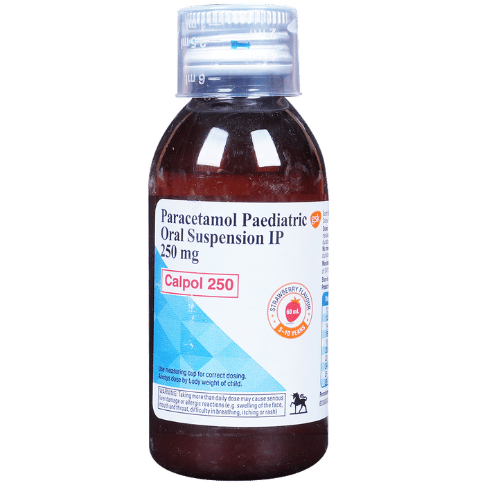 Calpol 250mg Paediatric Oral Suspension Strawberry