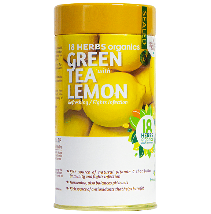 18 Herbs Organics Green Tea Bag (1.25gm Each) with Lemon