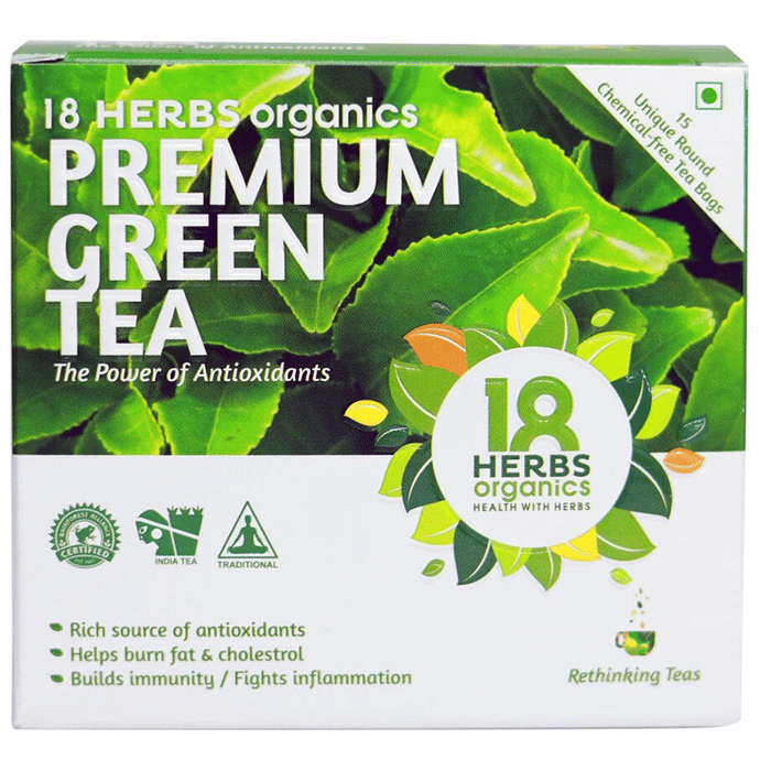 18 Herbs Organics Premium Green Tea Bag (1.25gm Each)