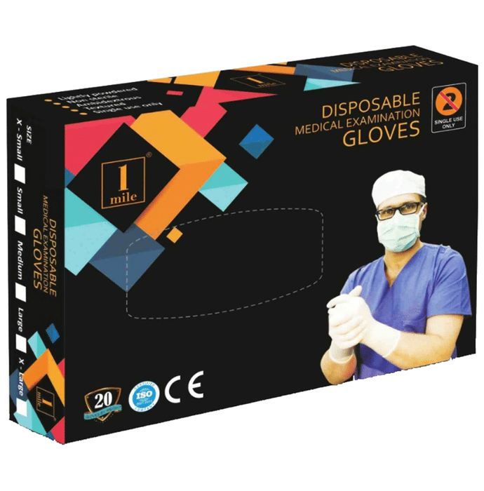 1Mile Disposable Medical Examination Glove Medium