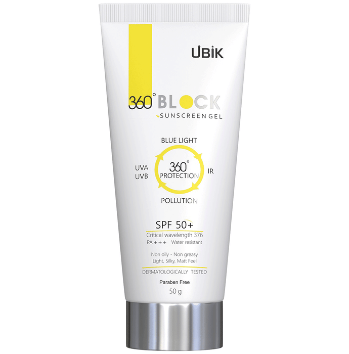360° Block Sunscreen Gel SPF 50+ PA+++ | 360° UVA/UVB & IR Protection
