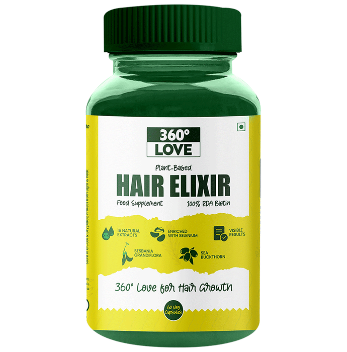 360° Love Hair Elixir Veg Capsule