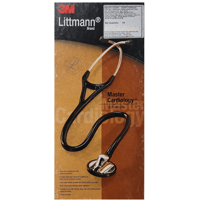 3M Littmann 2164 Master Cardiology Stethoscope, Navy Blue Tube, 27 Inch
