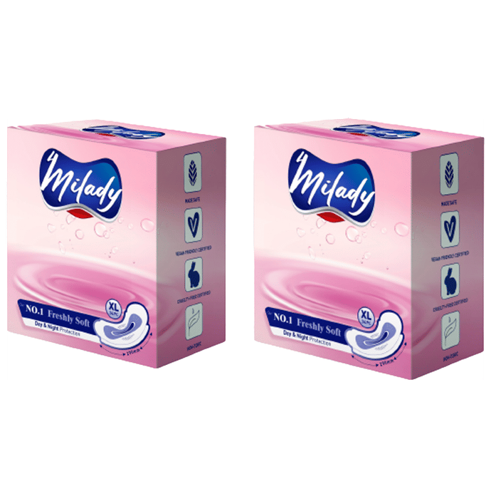 4Milady Freshly Soft Day & Night Protection Sanitary Pads (34 Each)