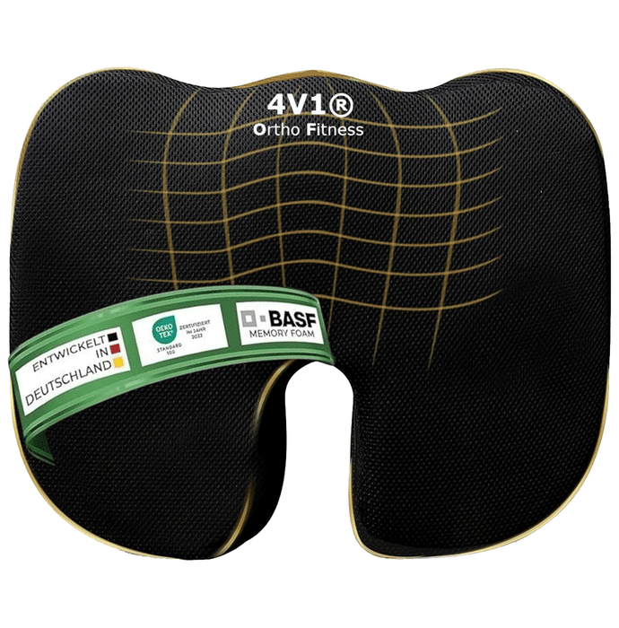 4V1 Cushion CX 2 Coccyx Orthopedic Seat Standard Black