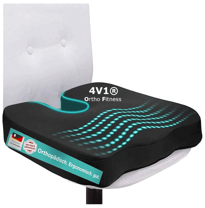 4V1 CX 4 Coccyx Orthopedic Seat Cushion Standard Black
