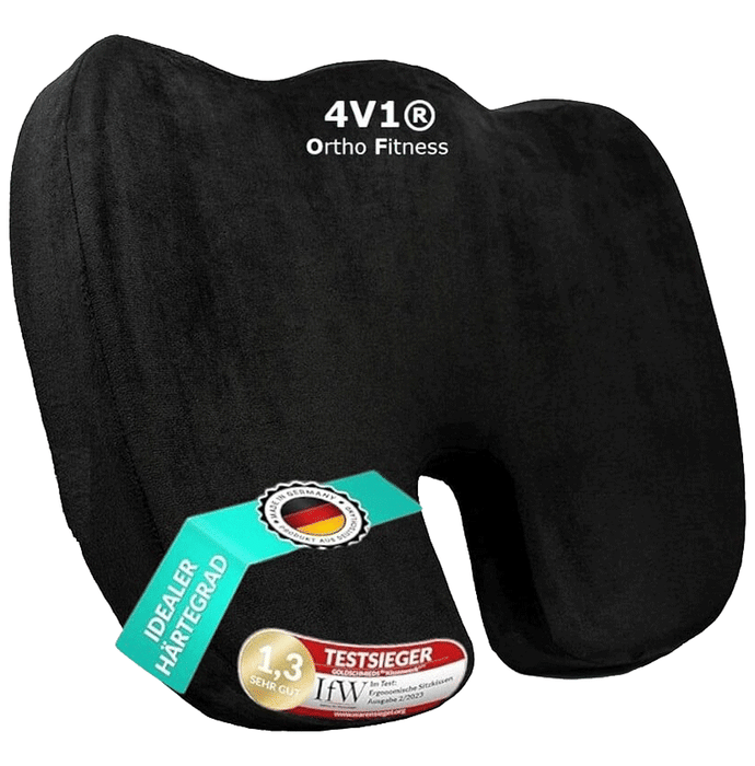 4V1 CX 5 Coccyx Orthopedic Seat Cushion Standard Black