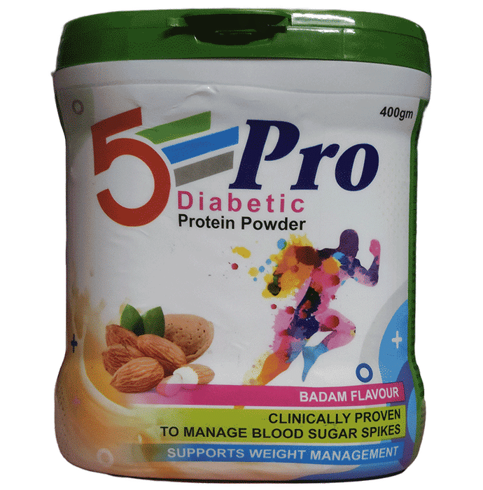 5 Pro Diabetic Protein Powder Badam