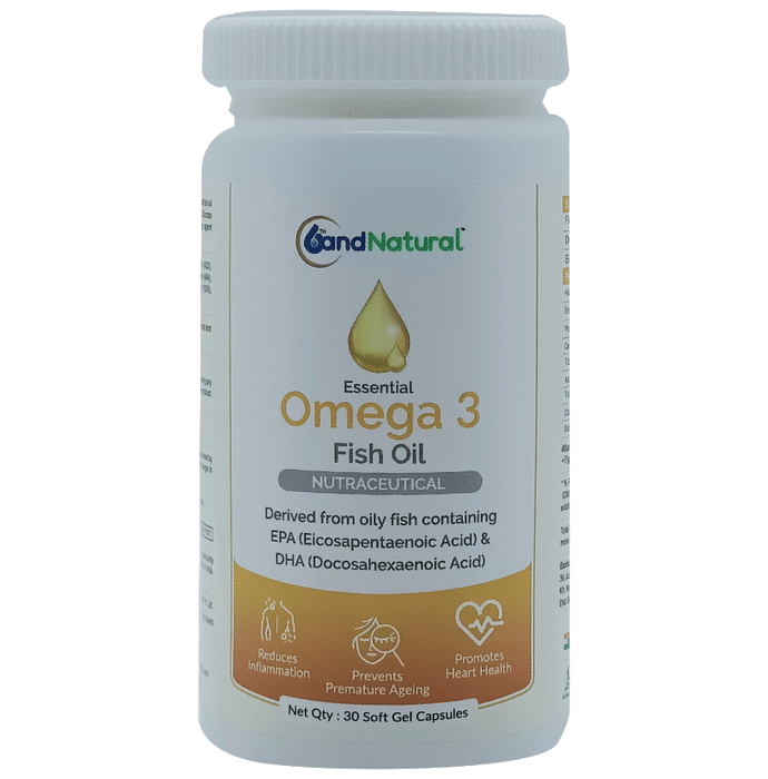 6th and Natural Essential Omega 3 Fish Oil Softgel Capsule
