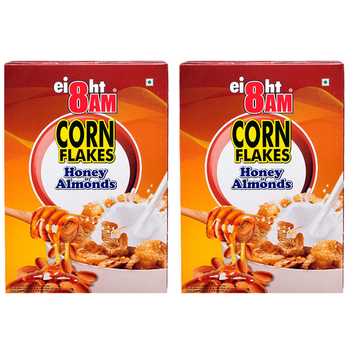 8AM Corn Flakes (300gm Each) Honey Almonds