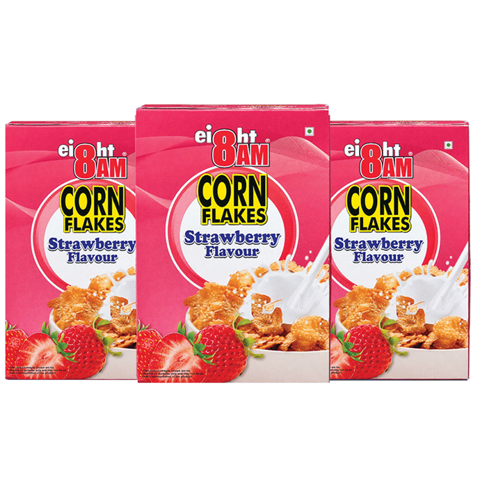 8AM Corn Flakes (300gm Each) Strawberry