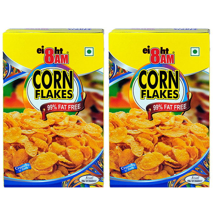 8AM Corn Flakes 99% Fat Free (500gm Each)