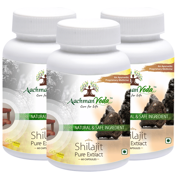 Aachman Veda Shilajit Pure Extract Capsule (60 Each)