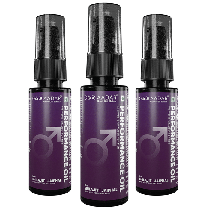 Aadar Performance Oil Ayurvedic Vitalizer for Men (30ml Each)