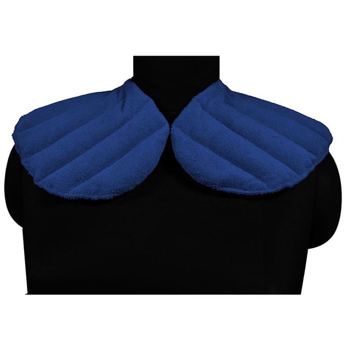 AaraamSek Microwavable Therapeutic Herbal Heating Pad for Neck Pain Navy Blue