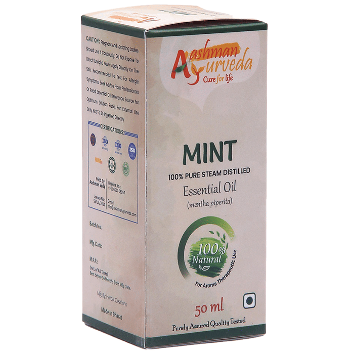 Aashman Ayurveda 100% Pure Steam Distilled Essential Oil Mint