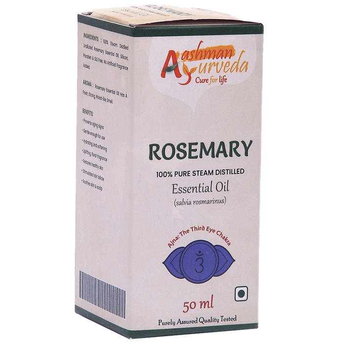 Aashman Ayurveda 100% Pure Steam Distilled Essential Oil Rosemary