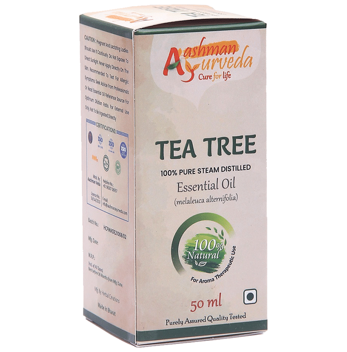Aashman Ayurveda 100% Pure Steam Distilled Essential Oil Tea Tree