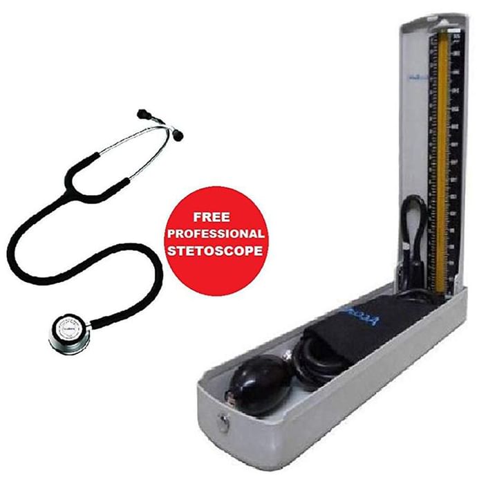 AccuSure Mercury Sphygmomanometer with Free Professional Stethoscope