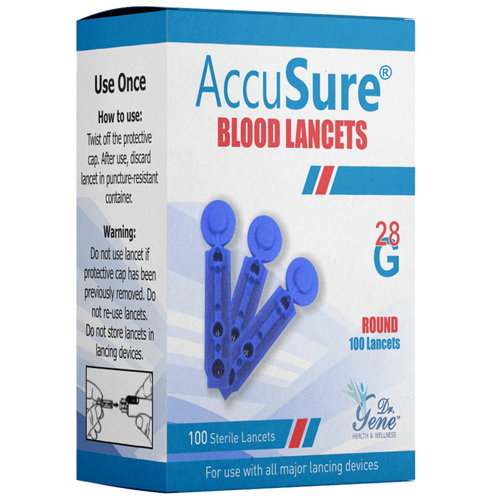 AccuSure Round Blood Lancets (100 Each)