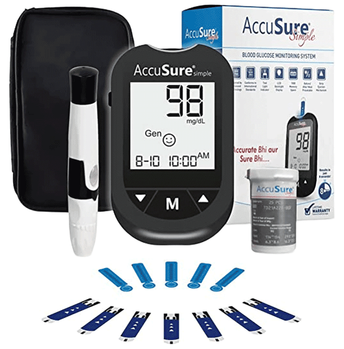 Accusure Simple Glucometer Kit