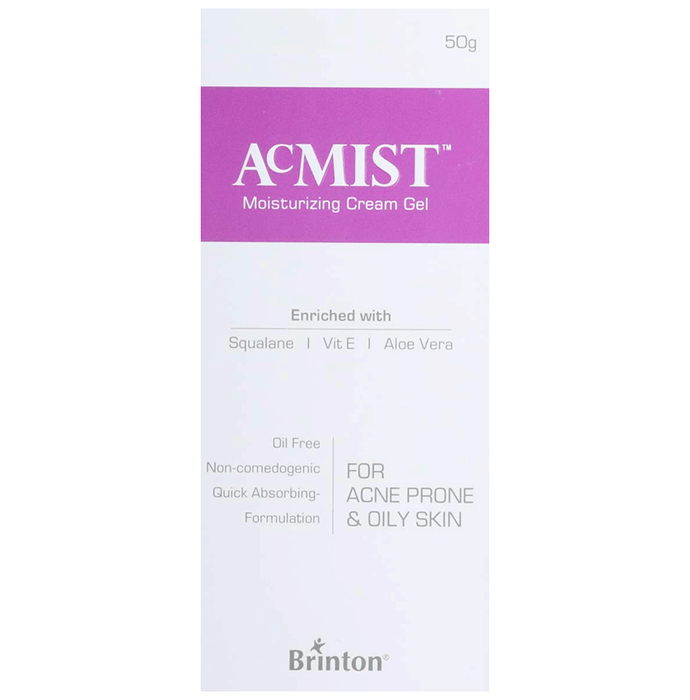 Acmist Moisturising Gel with Squalane, Vitamin E & Aloe Vera | Non-Comedogenic | Derma Care | For Acne Prone & Oily Skin