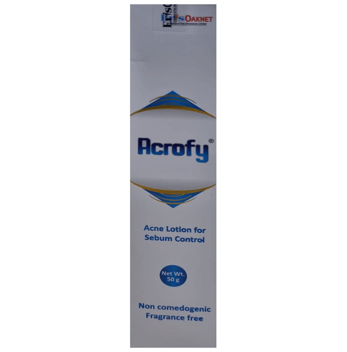 Acrofy Moisturizer for Acne-Prone Skin | Sebum Control Formula | Oil-Free Matte Effect