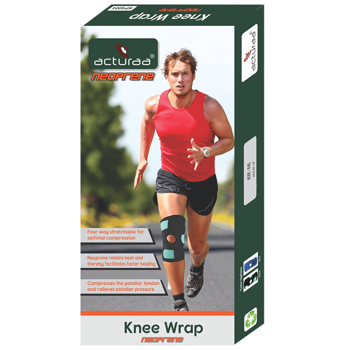 Acturaa Neoprene Knee Wrap 5XL Black