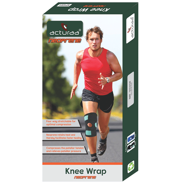 Acturaa Neoprene Knee Wrap Universal Black