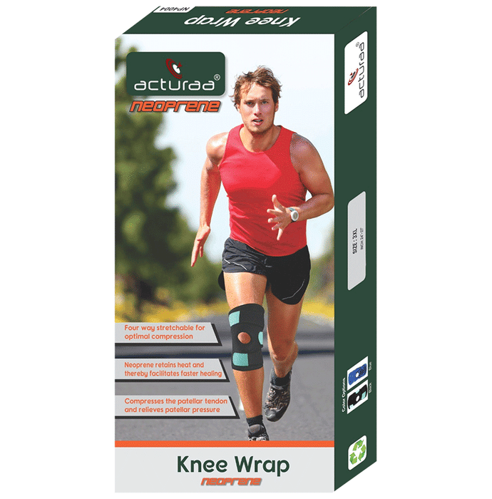 Acturaa Neoprene Knee Wrap XXXL Black