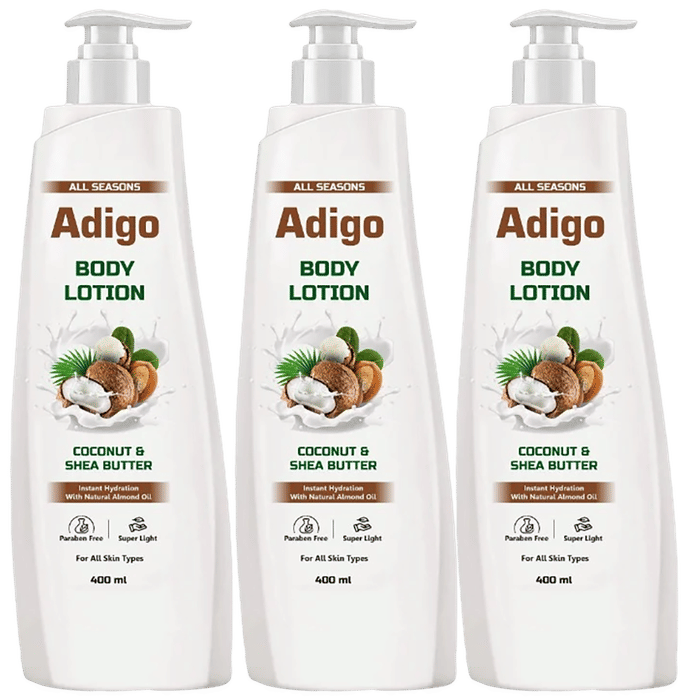 Adigo Body Lotion (400ml Each) Coconut & Shea Butter