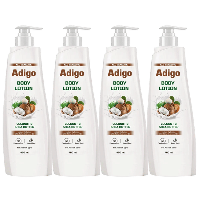 Adigo Body Lotion (400ml Each) Coconut & Shea Butter