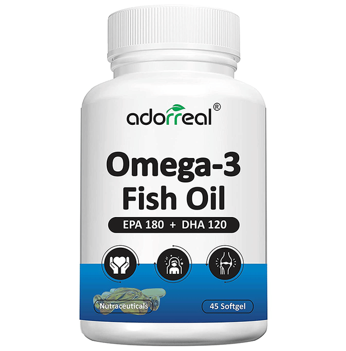 Adorreal Omega-3 Fish Oil EPA 180 + DHA 120 Softgels