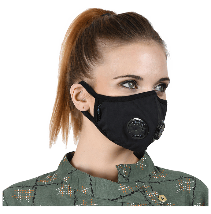 Advind Healthcare Military Grade N99 Mask with 2 Valves Large Black