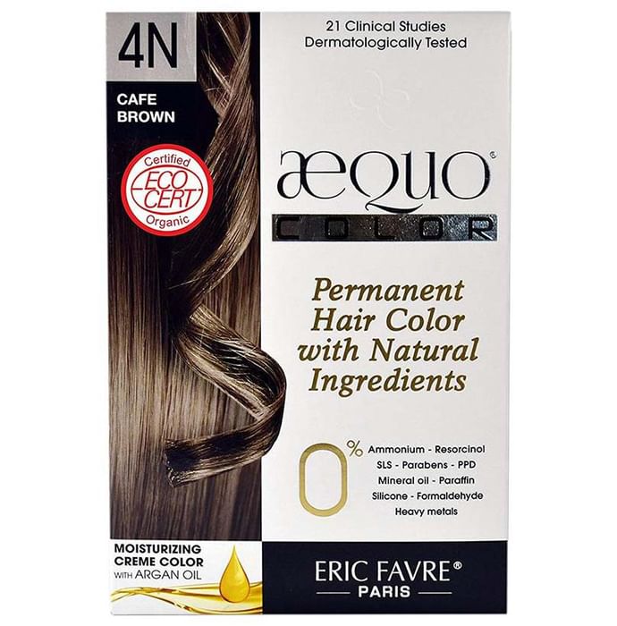 Aequo Permanent Hair Color with Natural Ingreidents Cafe Brown 4N