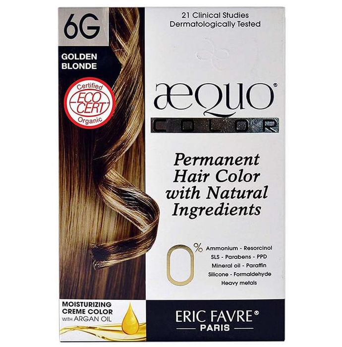 Aequo Permanent Hair Color with Natural Ingreidents Golden Blonde