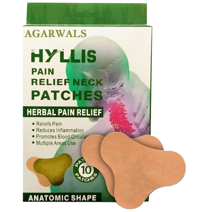Agarwals Hyllis Herbal Neck Pain/Cervical Shoulder Reliever & Self Heating Patch (10 Each)