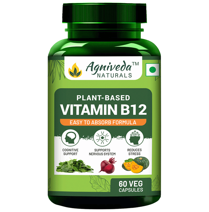 Agniveda Naturals Plant-Based Vitamin B12 Veg Capsules