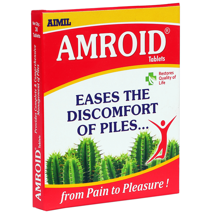 Aimil Amroid Tablet Eases Constipation & Discomfort of Piles