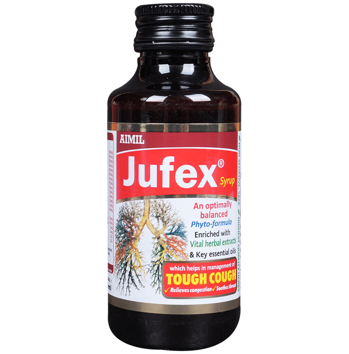 Aimil Jufex Syrup | Ayurvedic for Cough, Sore Throat, Congestion and Respiratory Wellness