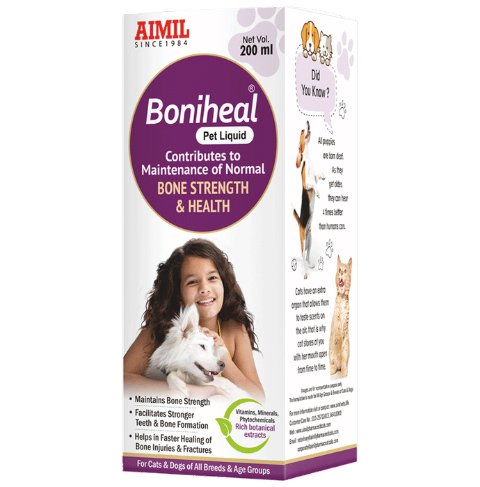 Aimil Pharmaceuticals Aimil Boniheal Pet Liquid for Bone Strength & Health for Dogs & Cats