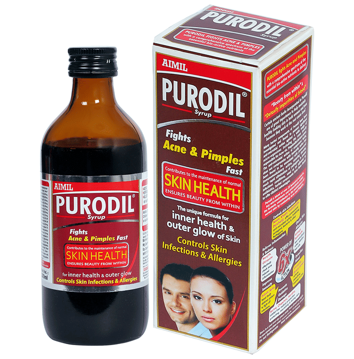 Aimil Purodil Syrup | Fights Acne & Pimples | Controls Skin Infections & Allergies