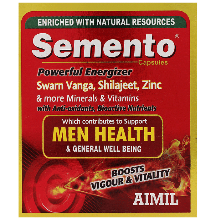 Aimil Semento Capsule for Energy | Supports Men's Health | Boosts Vigour & Vitality