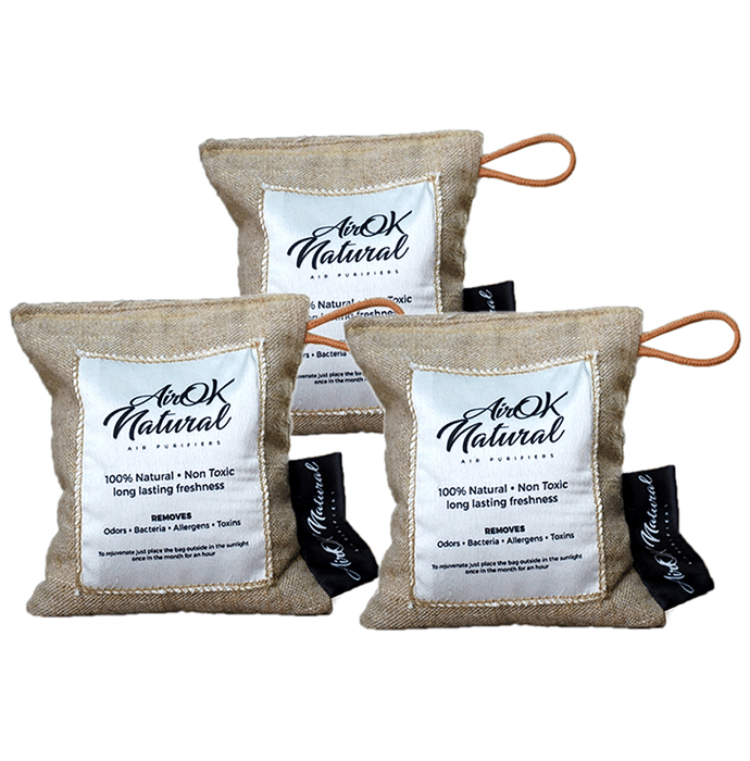 AirOK Non Electric Air Purifying Bag (400gm Each) Activated Charcoal