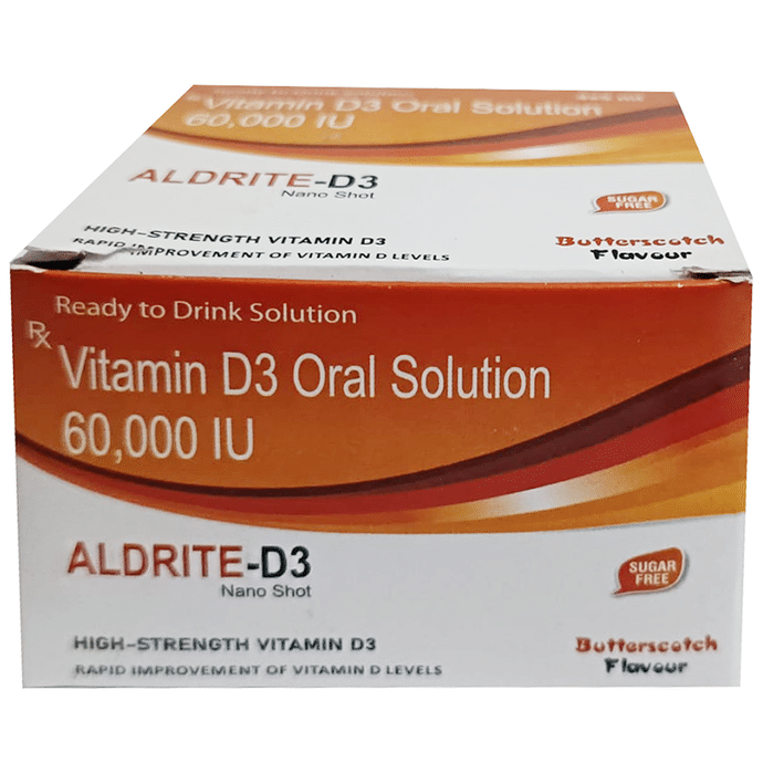 Aldrite-D3 Nano Shot (5ml Each) Butterscotch Sugar Free