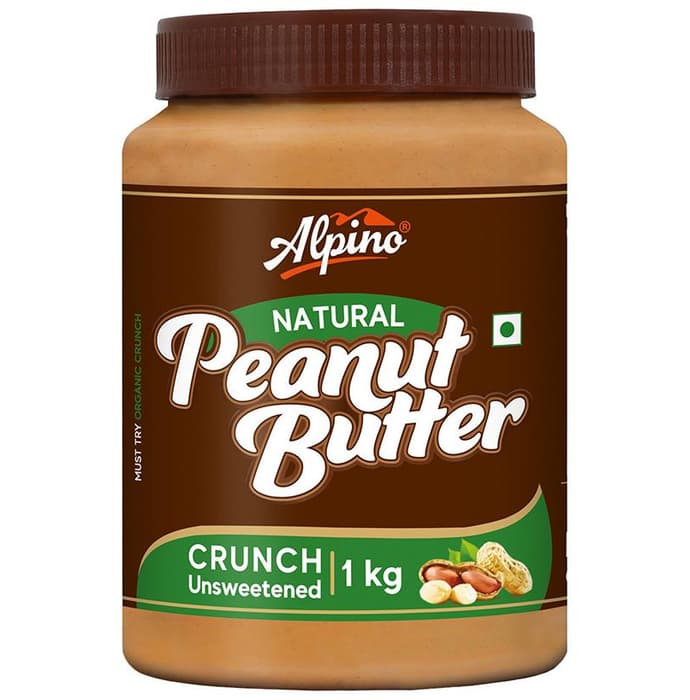 Alpino Natural Crunch Unsweetened Peanut Butter (1kg Each)