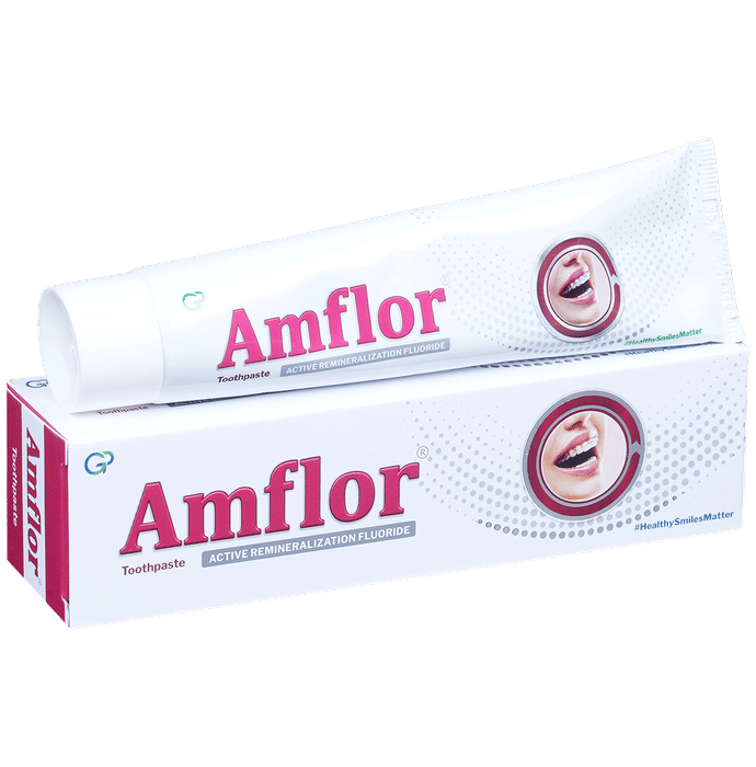 Amflor Toothpaste with Active Remineralisation Fluoride | For Healthy Gums & Strong Teeth