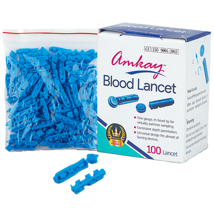 Amkay Round Blood Lancet | | Facilitates Easy Penetration | Ideal for Blood Sugar Testing |