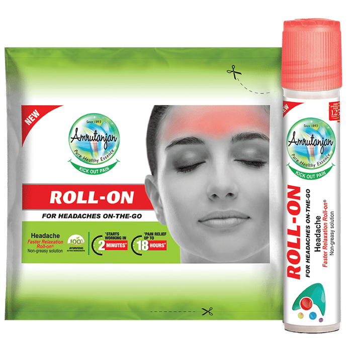 Amrutanjan Headache Non-Greasy Roll-On